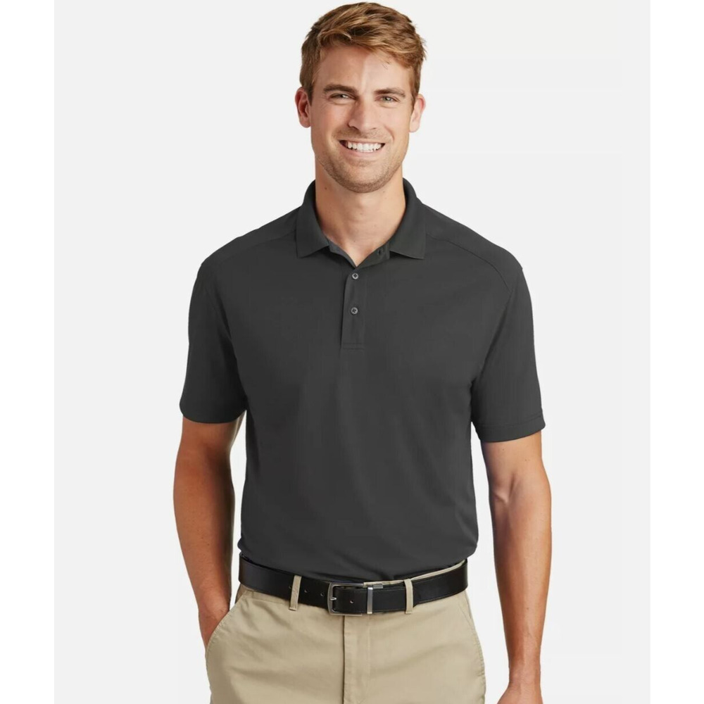 CornerStone Mens Sz L Short Sleeve Lightweight Snag Proof Polo Shirt Gray